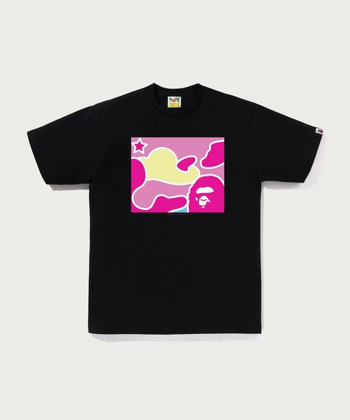 A BATHING APE(アベイシングエイプ)の「STA CAMO FOCUS BOX TEE(Tシャツ/カットソー・メンズ・ブラック系その他5/ホワイト系その他5/ブラック×ピンク/ホワイト×ピンク・MEDIUM/XX-LARGE/X-LARGE/SMALL/LARGE)」の1枚目の写真