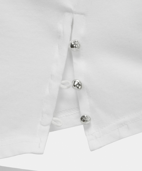 ETRE AU SOMMET(エトレオソメ)の「Cut-Out Open Short Sleeve (White)(Tシャツ/カットソー・レディース・ホワイト・FREE)」の8枚目の写真