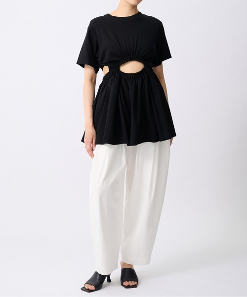 OMMO(オーエムエムオー)の「【OMMO(オーエムエムオー)】EASY WIDE TUCK PT/イージーワイドタックパンツ(チノパンツ・レディース・ホワイト/ピンク/ブラック・36/38)」の19枚目の写真