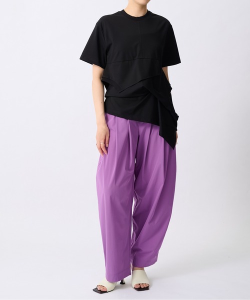 OMMO(オーエムエムオー)の「【OMMO(オーエムエムオー)】EASY WIDE TUCK PT/イージーワイドタックパンツ(チノパンツ・レディース・ホワイト/ピンク/ブラック・36/38)」の10枚目の写真