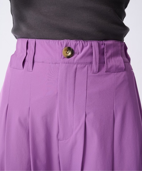 OMMO(オーエムエムオー)の「【OMMO(オーエムエムオー)】EASY WIDE TUCK PT/イージーワイドタックパンツ(チノパンツ・レディース・ホワイト/ピンク/ブラック・36/38)」の14枚目の写真
