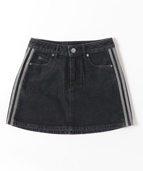 adidas(アディダス)の「adidas/アディダス MID RISE DENIM SKIRT/3-STRIPES MINI(デニムスカート・レディース・ライトインディゴブルー/インディゴブルー/ブラック・SMALL/X-LARGE/LARGE/MEDIUM)」の6枚目の写真