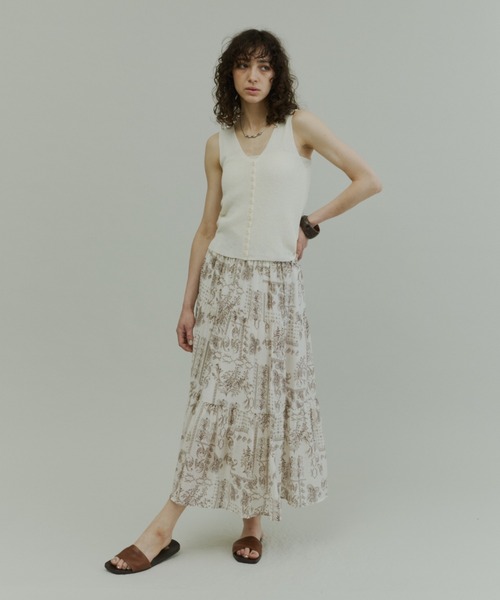 Plumel(プルメル)の「Paisley Pattern Skirt / ペイズリーパターンスカート(スカート・レディース・ブラック/オフホワイト・MEDIUM)」の21枚目の写真
