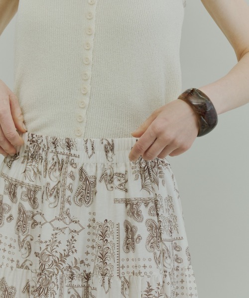 Plumel(プルメル)の「Paisley Pattern Skirt / ペイズリーパターンスカート(スカート・レディース・ブラック/オフホワイト・MEDIUM)」の19枚目の写真