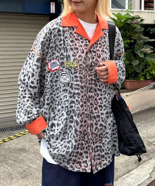 SOUNDSGOOOOD（サウンズグッド）の「【SOUNDS GOOOOD】シアーレオパードシャツ（シャツ/ブラウス・メンズ・ブラウン/グレー・ONE SIZE）」の2枚目の写真