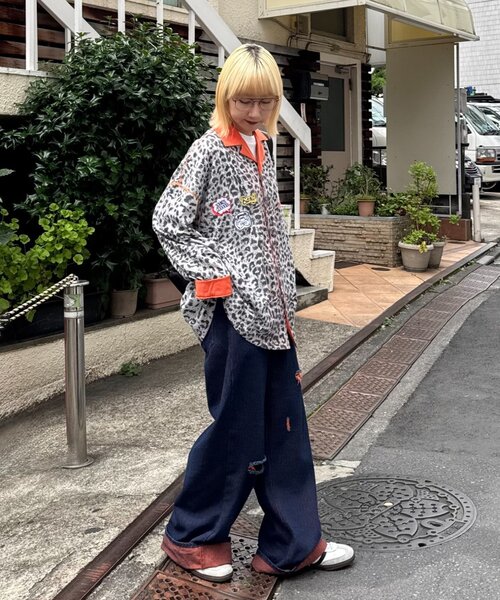 SOUNDSGOOOOD（サウンズグッド）の「【SOUNDS GOOOOD】シアーレオパードシャツ（シャツ/ブラウス・メンズ・ブラウン/グレー・ONE SIZE）」の9枚目の写真