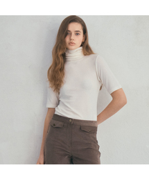 Wool Basic Turtleneck half sleeve T-shirt_4color(O25-TP23)