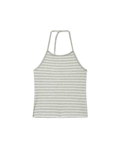 RENSE(レンセ)の「Ribbed Stripe Halter Top Melange Gray(Tシャツ/カットソー・レディース・その他・OS)」の3枚目の写真