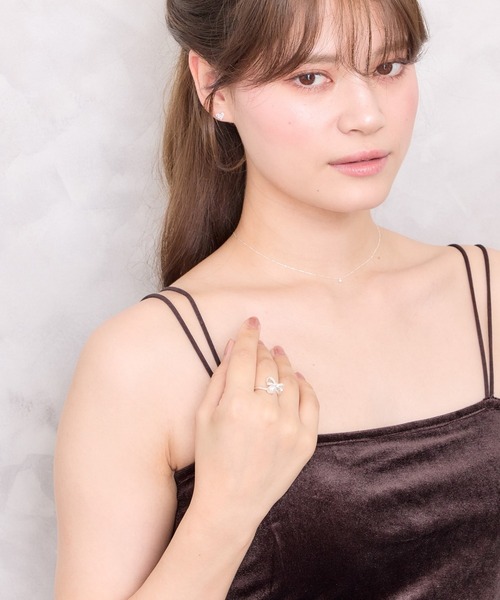 Heartdance（ハートダンス）の「ビジューリボン×パールハグリング（リング・レディース・ピンクゴールド/シルバー・FREE）」の17枚目の写真