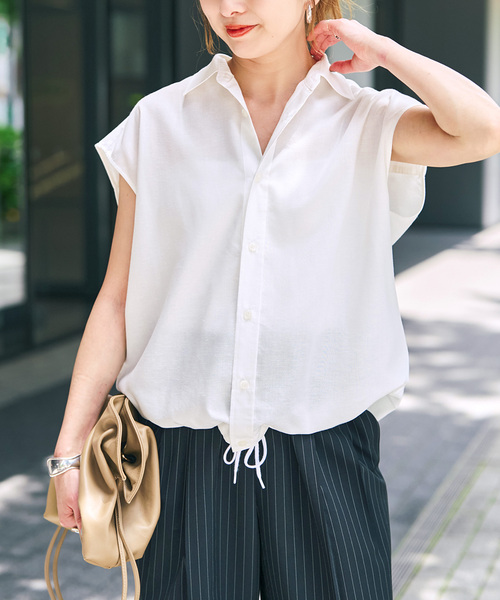 Spick & Span - ソフトブロードフレンチヘムギャザーシャツ セール】《追加》ソフトブロードフレンチヘムギャザーシャツ（シャツ