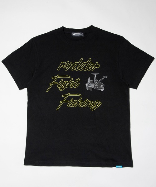 reversal.dogi.design.works（リバーサル・ドーギ・デザイン・ワークス）の「＜reversal/リバーサル＞FISHING REEL COTTON TEE フィッシィング リール コットン Tシャツ（Tシャツ/カットソー・メンズ・ホワイト/ブラック・M/L/2XL/XL）」の2枚目の写真