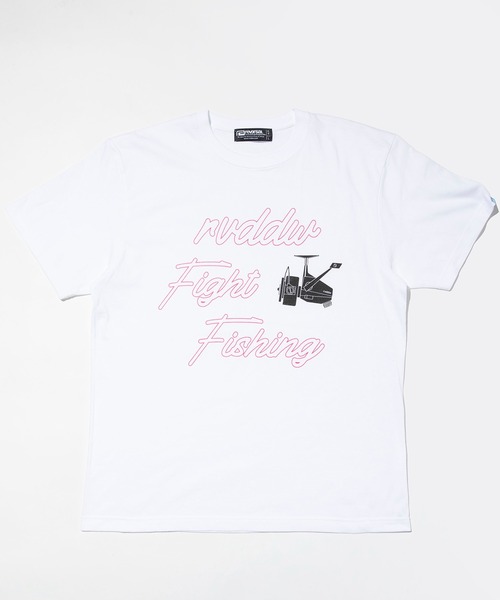 reversal.dogi.design.works（リバーサル・ドーギ・デザイン・ワークス）の「＜reversal/リバーサル＞FISHING REEL COTTON TEE フィッシィング リール コットン Tシャツ（Tシャツ/カットソー・メンズ・ホワイト/ブラック・M/L/2XL/XL）」の3枚目の写真