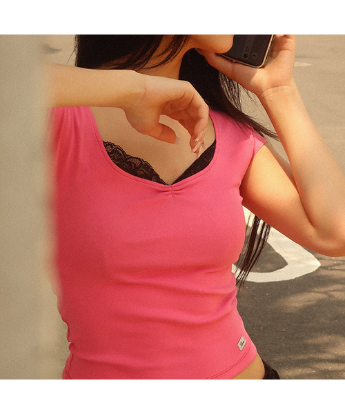 KILLIMAN(キリマン)の「Lollipop cap sleeveless (3color)(Tシャツ/カットソー・レディース・チェリーピンク/ミント/ブルーグレー・FREE)」の3枚目の写真