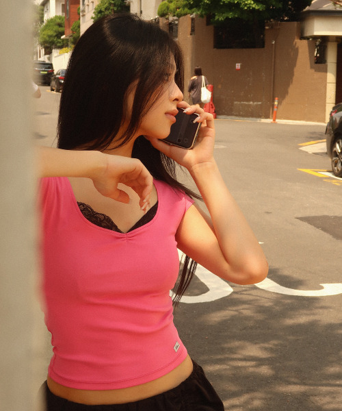 KILLIMAN(キリマン)の「Lollipop cap sleeveless (3color)(Tシャツ/カットソー・レディース・チェリーピンク/ミント/ブルーグレー・FREE)」の4枚目の写真