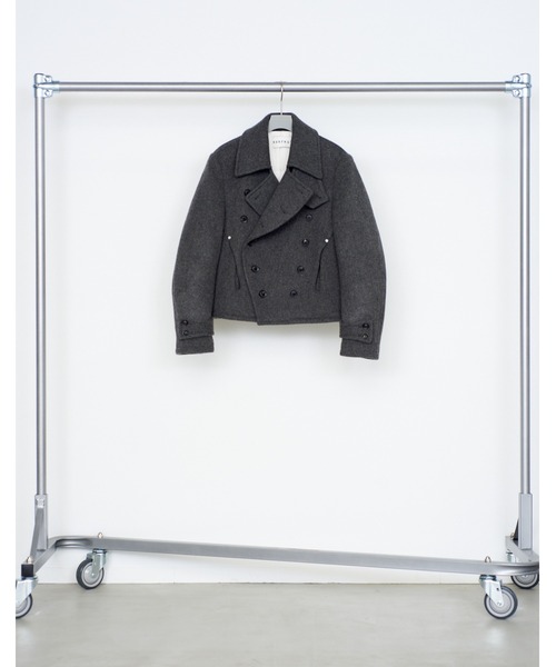 NVRFRGT(ネヴァーフォーゲット)の「SHORT PEA COAT(ピーコート・メンズ・ブラック/グレー・2)」の11枚目の写真