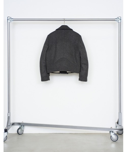 NVRFRGT(ネヴァーフォーゲット)の「SHORT PEA COAT(ピーコート・メンズ・ブラック/グレー・2)」の12枚目の写真