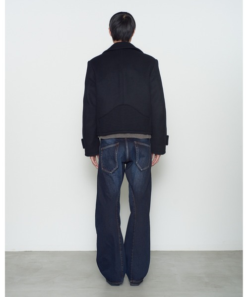 NVRFRGT(ネヴァーフォーゲット)の「SHORT PEA COAT(ピーコート・メンズ・ブラック/グレー・2)」の7枚目の写真