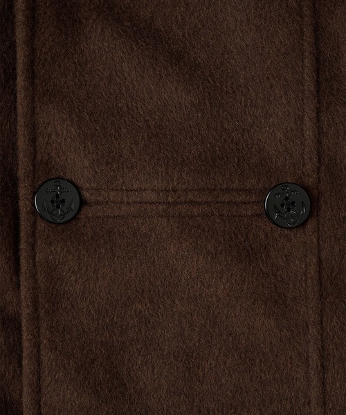 WISH FOR EVER(ウィッシュフォーエバー)の「NAPOLEON DESIGN SHORT HOOD PEACOAT/ナポレオンデザインショートフードピーコート(ピーコート・メンズ・ブラウン/チェック/ブラック・MEDIUM/X-SMALL/LARGE/SMALL)」の5枚目の写真