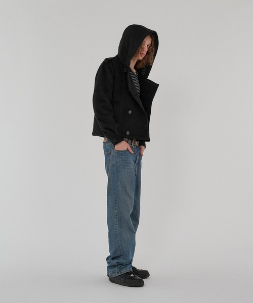 WISH FOR EVER(ウィッシュフォーエバー)の「NAPOLEON DESIGN SHORT HOOD PEACOAT/ナポレオンデザインショートフードピーコート(ピーコート・メンズ・ブラウン/チェック/ブラック・MEDIUM/X-SMALL/LARGE/SMALL)」の21枚目の写真
