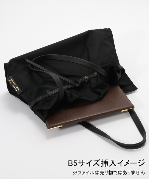 VIOLAd'ORO（ヴィオラドーロ）の「VIOLAd'ORO/ ヴィオラドーロ BIANCA NYLONTOTE（トートバッグ・レディース・ブラック・FREE）」の6枚目の写真