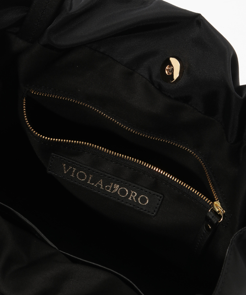 VIOLAd'ORO（ヴィオラドーロ）の「VIOLAd'ORO/ ヴィオラドーロ BIANCA NYLONTOTE（トートバッグ・レディース・ブラック・FREE）」の7枚目の写真
