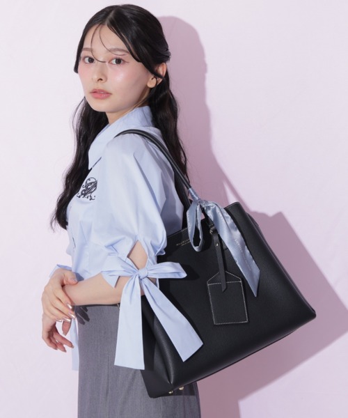 JILL by JILL STUART(ジルバイジルスチュアート)の「スカーフ付きトートバッグ(トートバッグ・レディース・グレー/ブラック/モカ・FREE)」の16枚目の写真