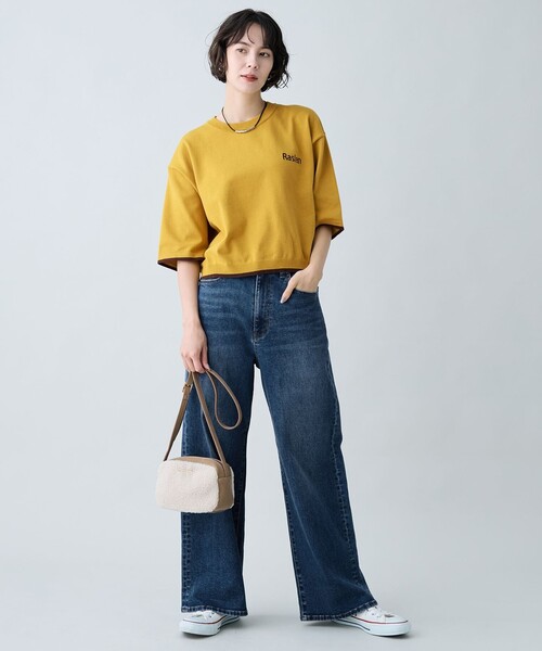 ANY(エニィ)の「【ANY DENIM】ワイドデニムパンツ(デニムパンツ・レディース・ダルブルー系/ダークブラウン系・SMALL/X-SMALL/LARGE/MEDIUM)」の8枚目の写真