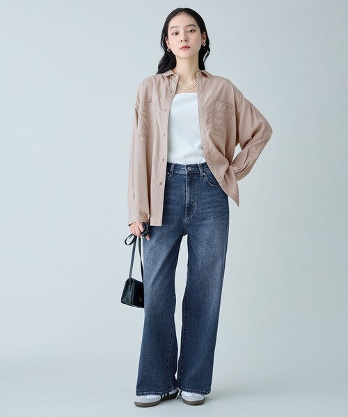 ANY(エニィ)の「【ANY DENIM】ワイドデニムパンツ(デニムパンツ・レディース・ダルブルー系/ダークブラウン系・SMALL/X-SMALL/LARGE/MEDIUM)」の9枚目の写真