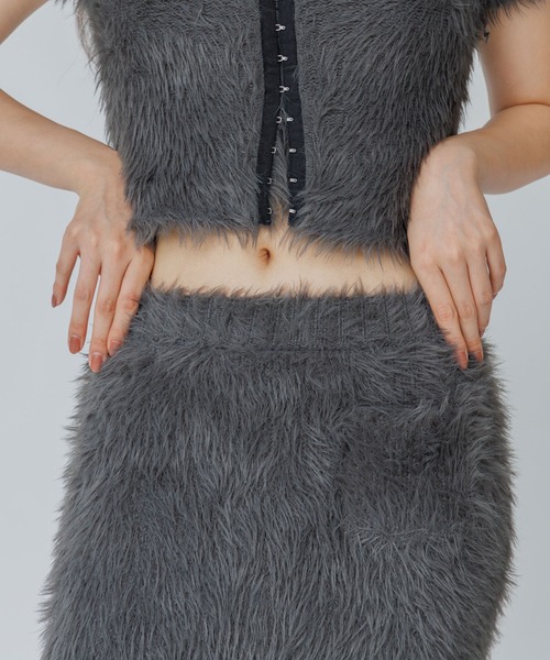 SENEE（セニー）の「feather knit long skirt（フェザーニットロングスカート）（スカート・レディース・アイボリー/ブラック/グレー・SMALL/MEDIUM）」の22枚目の写真