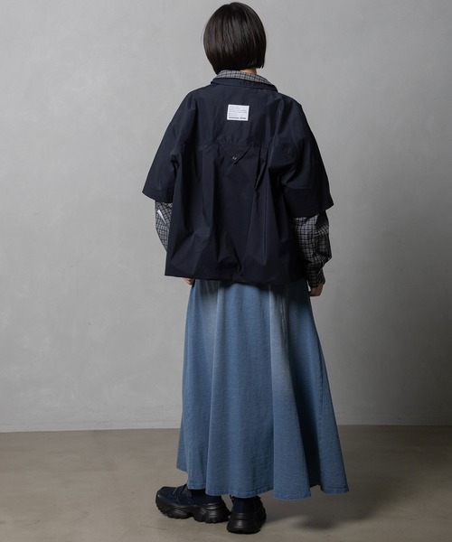MARECHAL TERRE(マルシャルテル)の「3way コンビネーションシャツ(シャツ/ブラウス・レディース・チェック/ネイビー/ネイビー系/オフホワイト・MEDIUM)」の22枚目の写真