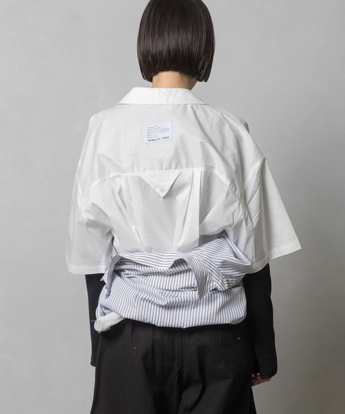 MARECHAL TERRE(マルシャルテル)の「3way コンビネーションシャツ(シャツ/ブラウス・レディース・チェック/ネイビー/ネイビー系/オフホワイト・MEDIUM)」の14枚目の写真