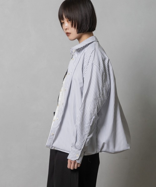 MARECHAL TERRE(マルシャルテル)の「3way コンビネーションシャツ(シャツ/ブラウス・レディース・チェック/ネイビー/ネイビー系/オフホワイト・MEDIUM)」の16枚目の写真