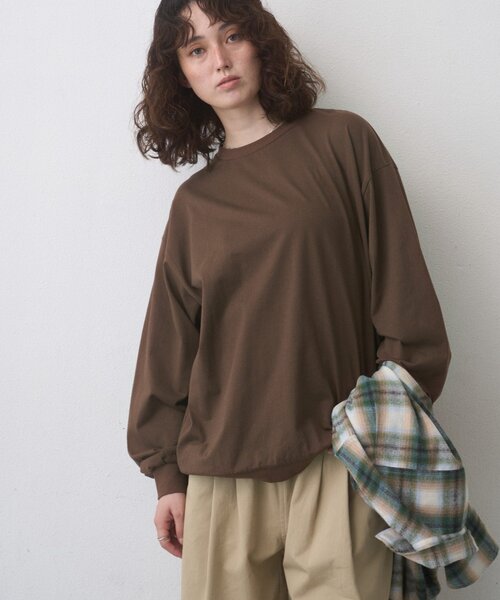 CIAOPANIC TYPY(チャオパニックティピー)の「アフリカンオーガニックコットンロンTee(Tシャツ/カットソー・メンズ・グレー/ネイビー/ブラック/グリーン/ホワイト/ブラウン・LARGE/MEDIUM/X-LARGE)」の4枚目の写真