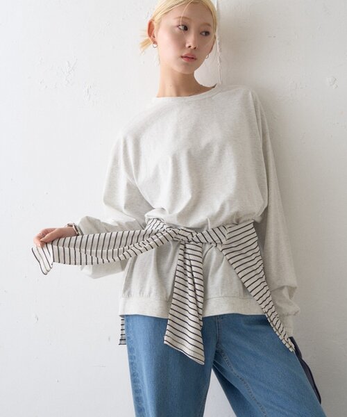 CIAOPANIC TYPY（チャオパニックティピー）の「アフリカンオーガニックコットンロンTee（Tシャツ/カットソー・メンズ・グレー/ネイビー/ブラック/グリーン/ホワイト/ブラウン・LARGE/MEDIUM/X-LARGE）」の3枚目の写真