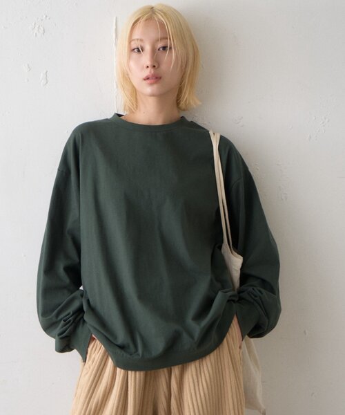 CIAOPANIC TYPY（チャオパニックティピー）の「アフリカンオーガニックコットンロンTee（Tシャツ/カットソー・メンズ・グレー/ネイビー/ブラック/グリーン/ホワイト/ブラウン・LARGE/MEDIUM/X-LARGE）」の5枚目の写真