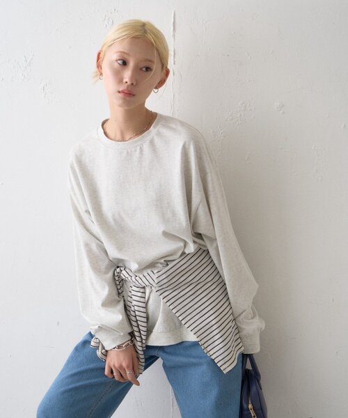 CIAOPANIC TYPY（チャオパニックティピー）の「アフリカンオーガニックコットンロンTee（Tシャツ/カットソー・メンズ・グレー/ネイビー/ブラック/グリーン/ホワイト/ブラウン・LARGE/MEDIUM/X-LARGE）」の22枚目の写真