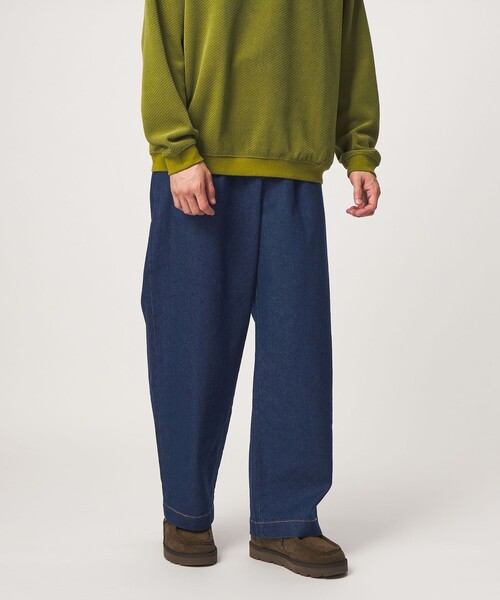 green label relaxing(グリーンレーベルリラクシング)の「【別注/WEB限定】<3/2 WORKS>GLR ワイド デニム パンツ(デニムパンツ・メンズ・コバルトブルー/ネイビー・S/M/L/XL)」の2枚目の写真