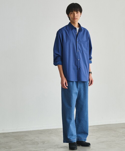 green label relaxing(グリーンレーベルリラクシング)の「【別注/WEB限定】<3/2 WORKS>GLR ワイド デニム パンツ(デニムパンツ・メンズ・コバルトブルー/ネイビー・S/M/L/XL)」の3枚目の写真