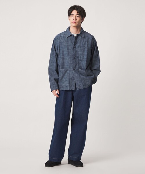 green label relaxing(グリーンレーベルリラクシング)の「【別注/WEB限定】<3/2 WORKS>GLR ワイド デニム パンツ(デニムパンツ・メンズ・コバルトブルー/ネイビー・S/M/L/XL)」の7枚目の写真