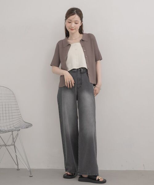 RETRO GIRL(レトロガール)の「ニットビスチェ&カーデセット(ニット/セーター・レディース・ブルー/ナチュラル/ベージュ・FREE)」の12枚目の写真