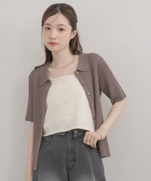 RETRO GIRL(レトロガール)の「ニットビスチェ&カーデセット(ニット/セーター・レディース・ブルー/ナチュラル/ベージュ・FREE)」の14枚目の写真