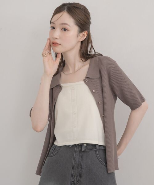 RETRO GIRL(レトロガール)の「ニットビスチェ&カーデセット(ニット/セーター・レディース・ブルー/ナチュラル/ベージュ・FREE)」の16枚目の写真