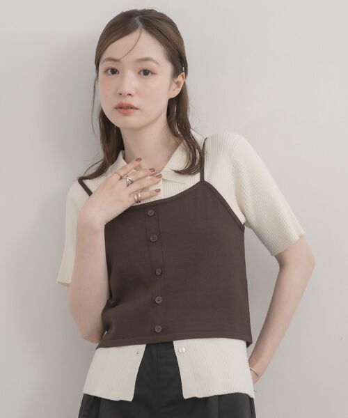 RETRO GIRL(レトロガール)の「ニットビスチェ&カーデセット(ニット/セーター・レディース・ブルー/ナチュラル/ベージュ・FREE)」の19枚目の写真