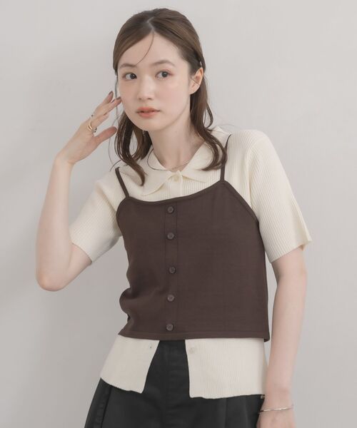 RETRO GIRL(レトロガール)の「ニットビスチェ&カーデセット(ニット/セーター・レディース・ブルー/ナチュラル/ベージュ・FREE)」の20枚目の写真