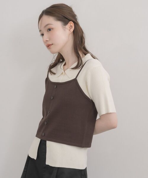 RETRO GIRL(レトロガール)の「ニットビスチェ&カーデセット(ニット/セーター・レディース・ブルー/ナチュラル/ベージュ・FREE)」の21枚目の写真