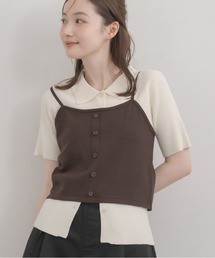 ニットビスチェ&カーデセット
