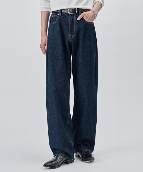 SINSS(シンス)の「Vintage wash straight denim / ヴィンテージウォッシュストレートデニム(デニムパンツ・メンズ・インディゴブルー/ブラック/ブルー・X-SMALL/SMALL/MEDIUM/LARGE)」の2枚目の写真