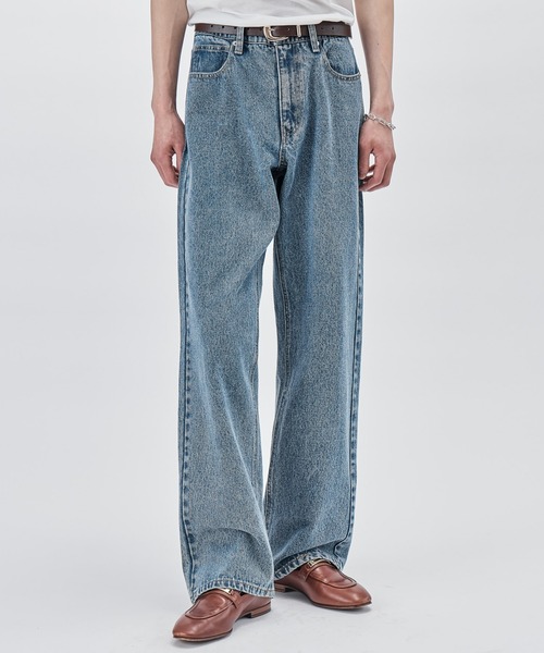 Vintage wash straight denim / ヴィンテージウォッシュストレート