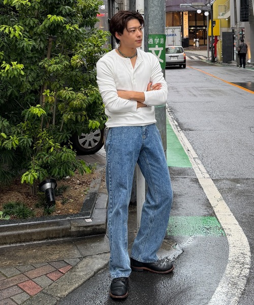 SINSS(シンス)の「Vintage wash straight denim / ヴィンテージウォッシュストレートデニム(デニムパンツ・メンズ・インディゴブルー/ブラック/ブルー・X-SMALL/SMALL/MEDIUM/LARGE)」の5枚目の写真