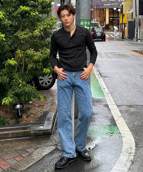 SINSS(シンス)の「Vintage wash straight denim / ヴィンテージウォッシュストレートデニム(デニムパンツ・メンズ・インディゴブルー/ブラック/ブルー・X-SMALL/SMALL/MEDIUM/LARGE)」の6枚目の写真